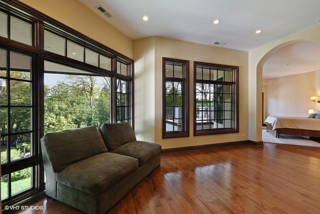 Hinsdale custom home — Primary bedroom sitting area