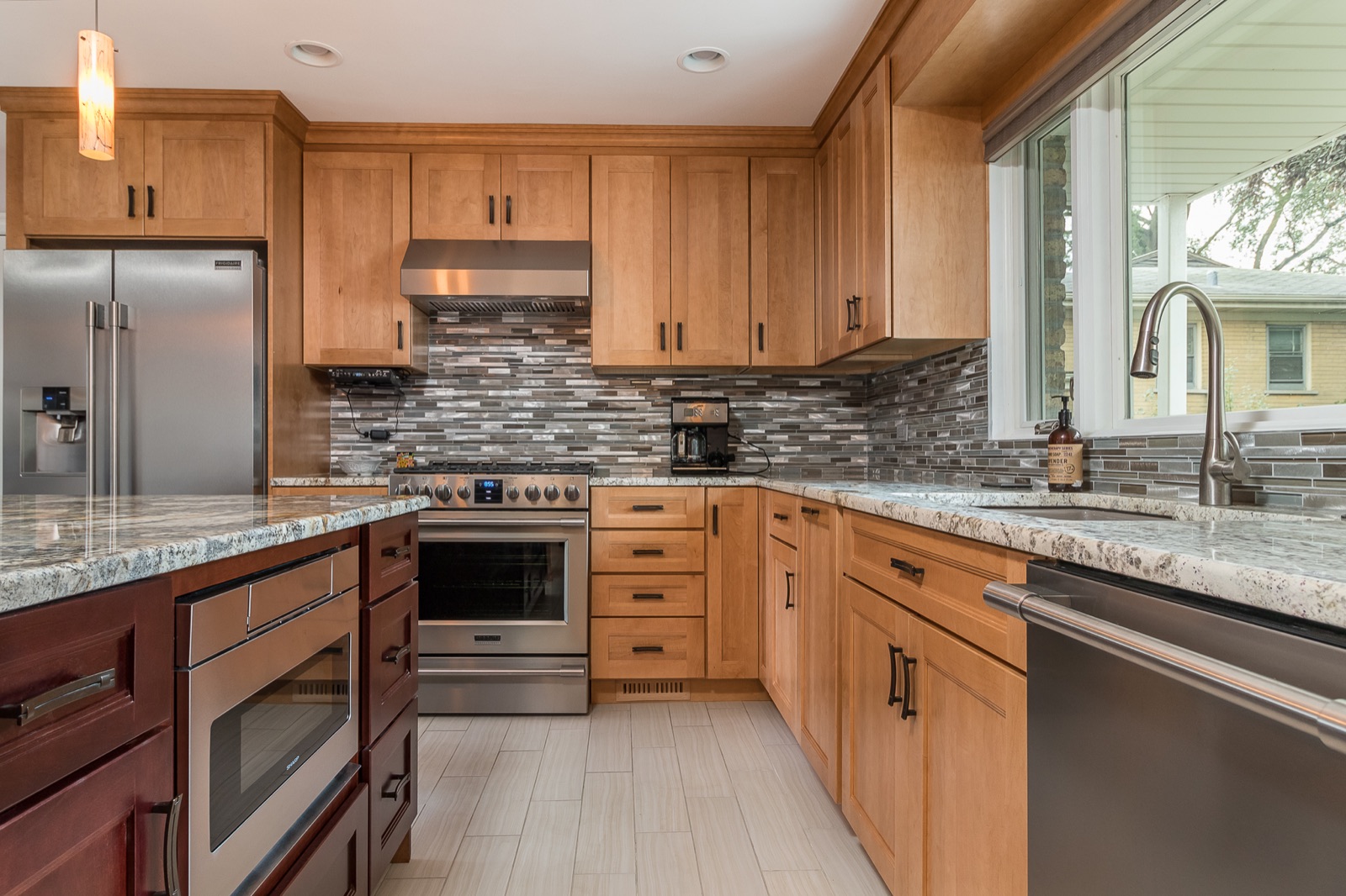 Completed Lincolnwood kitchen renovation — Range and preparation area
