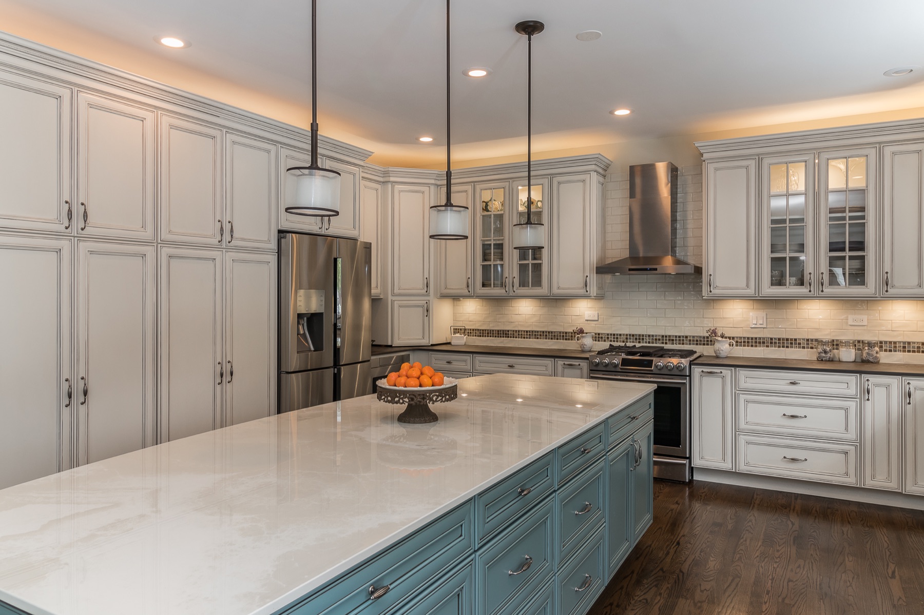 Completed Lombard renovation — Kitchen island and cabinetry