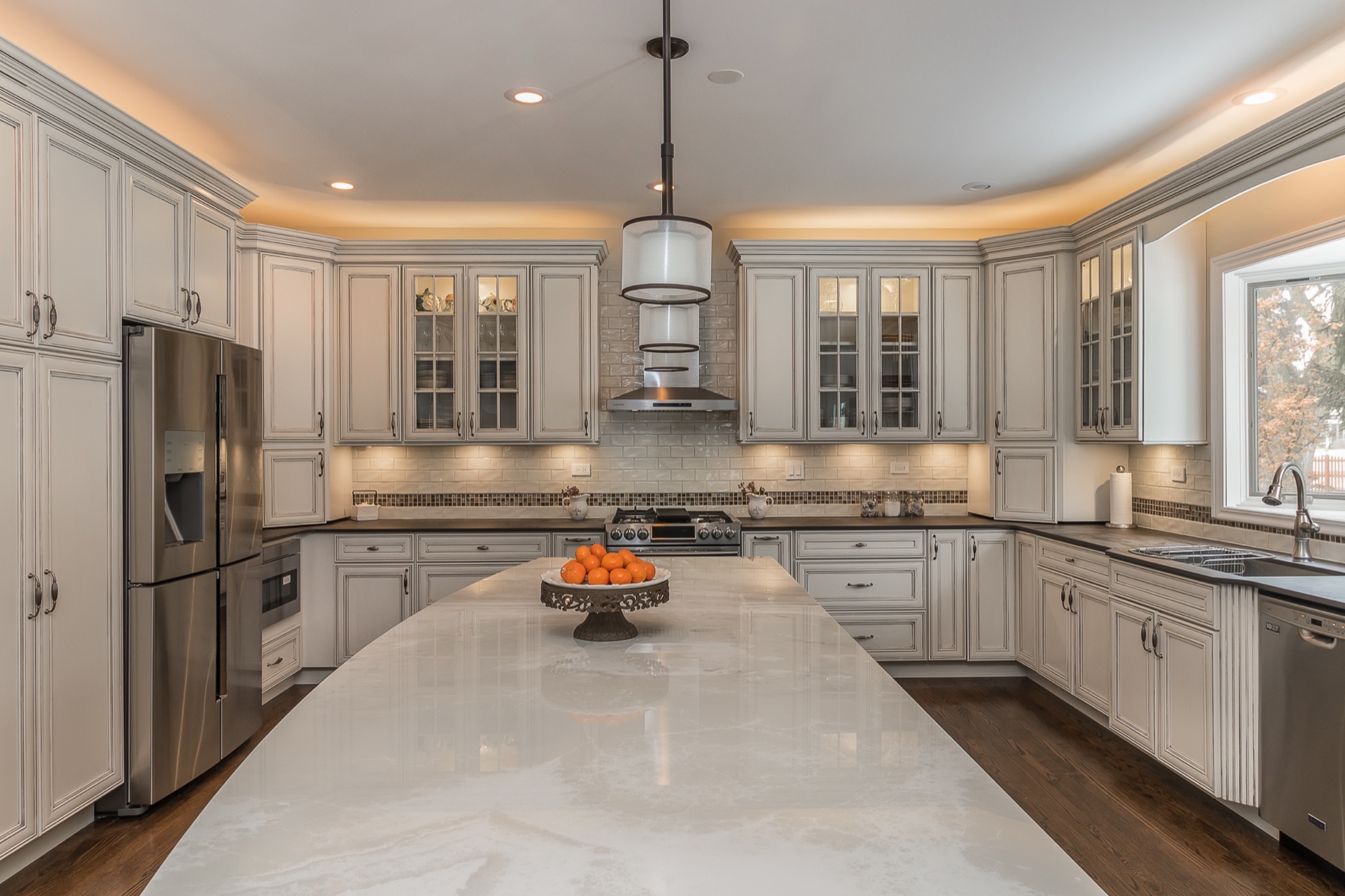 Completed Lombard renovation — Kitchen range and island