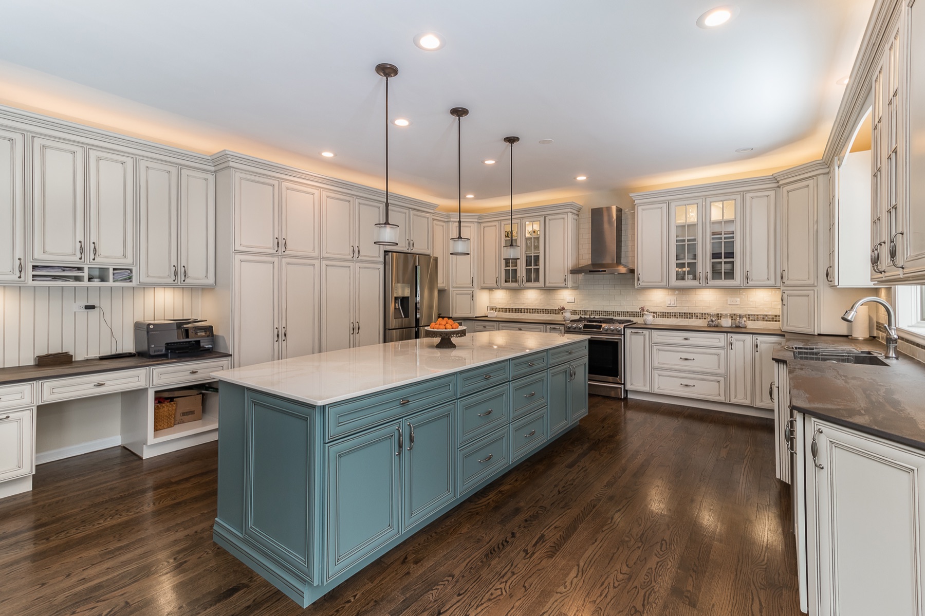 Completed Lombard renovation — Kitchen island and cabinetry