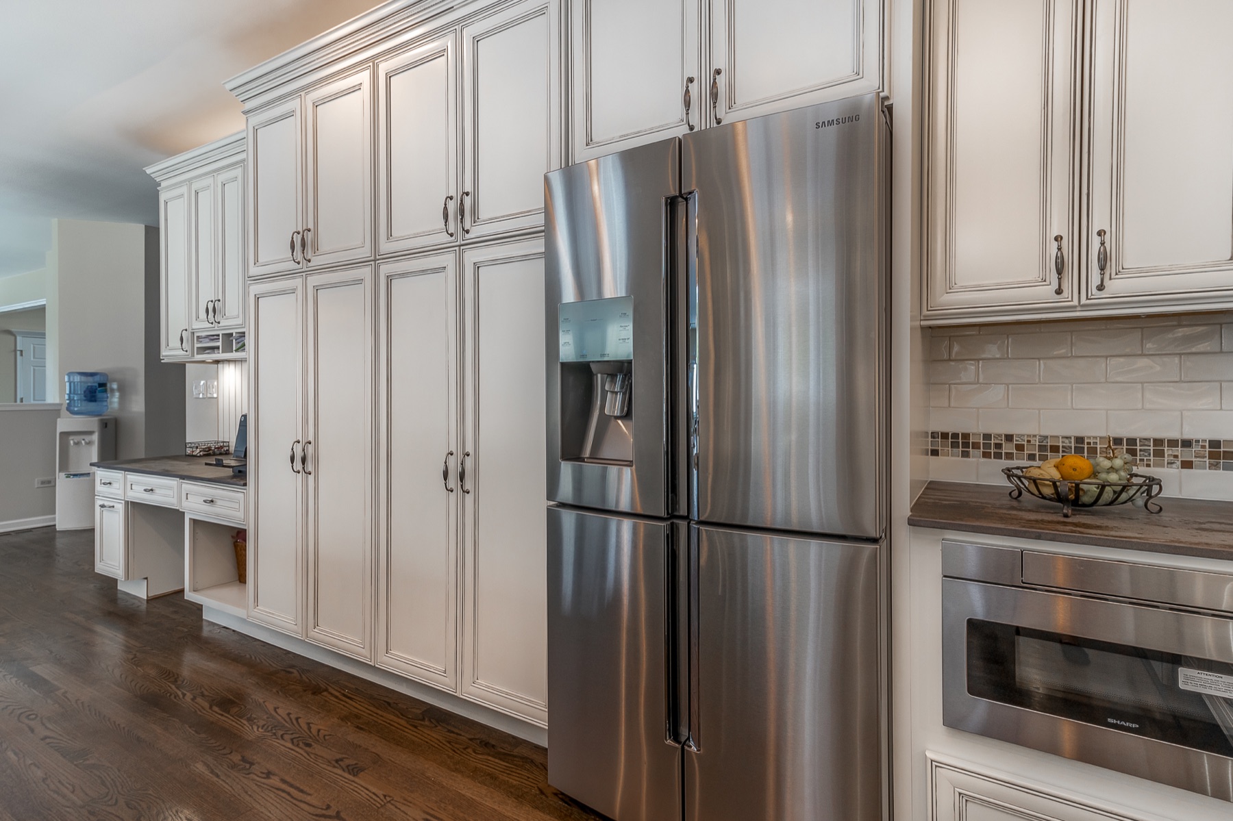 Completed Lombard renovation — Appliance wall and built-in desk
