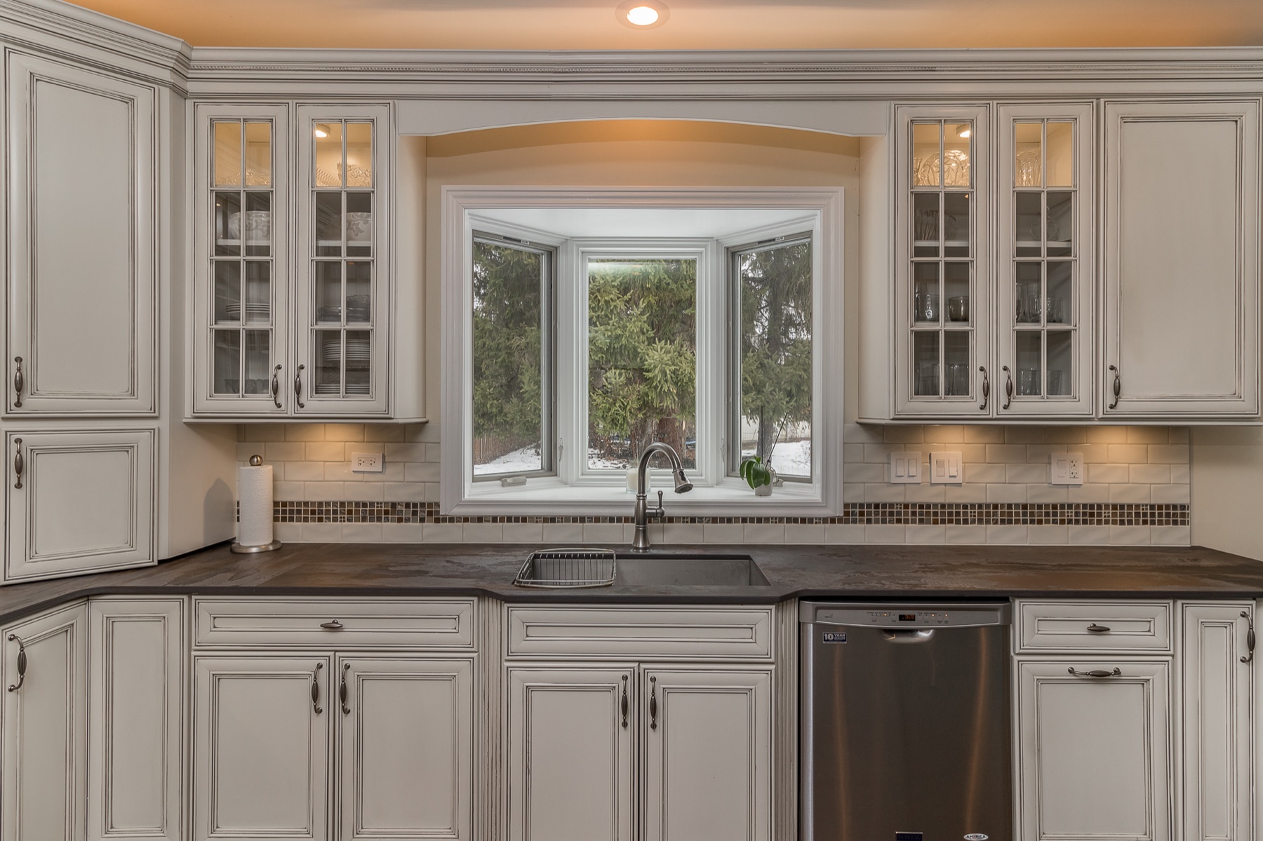Completed Lombard renovation — Kitchen sink and bay window